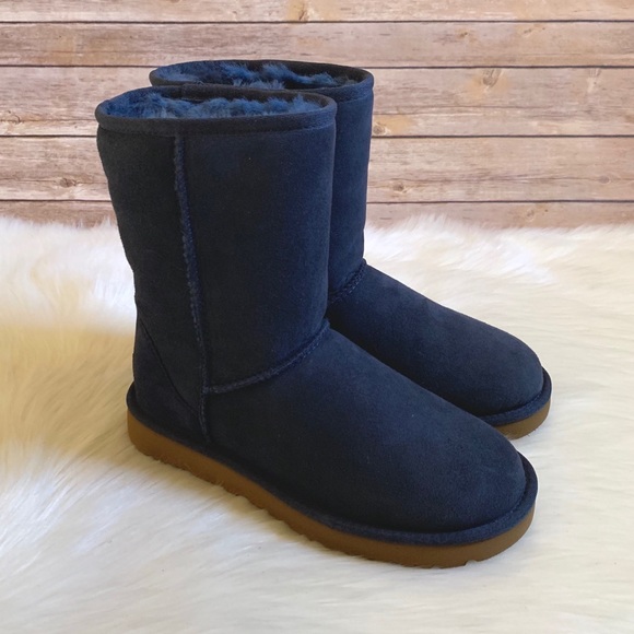 UGG Navy Classic Short II Boots - Picture 3 of 8